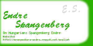 endre spangenberg business card